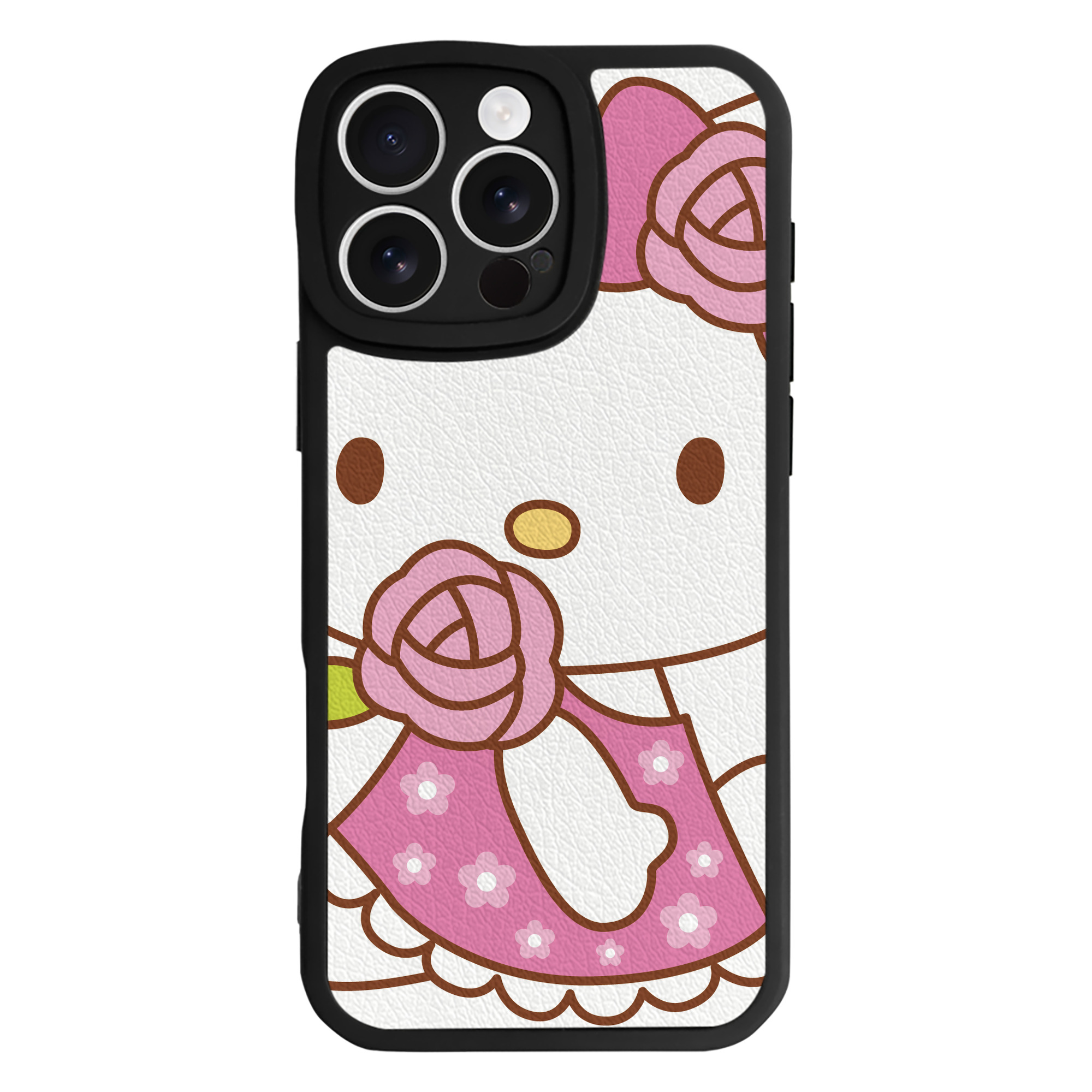 （画像用） Hello Kitty ハローキティ 【iPhone 16シリーズ対応】シリコンスマホケース（レザー調） 材質：シリコン